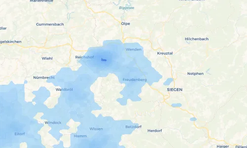 Regenradar Vorschaubild - Aktuelle Niederschläge in Hammerhöhe und Umgebung