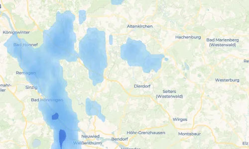 Regenradar-Vorschau: aktuelle Niederschläge in Harschbach und Umgebung