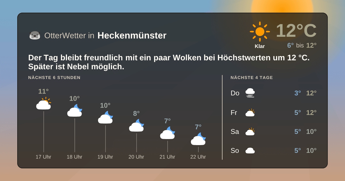 OtterWetter-Widget Heckenmünster