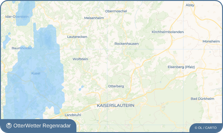 OtterWetter Regenradar-Widget Heiligenmoschel