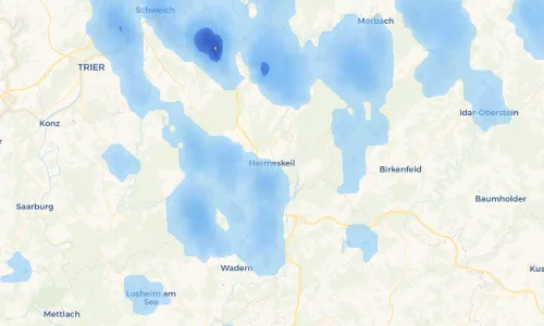 Regenradar Vorschaubild - Aktuelle Niederschläge in Hermeskeil und Umgebung