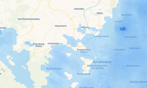 Regenradar Vorschaubild - Aktuelle Niederschläge in Heuchelheim bei Frankenthal und Umgebung
