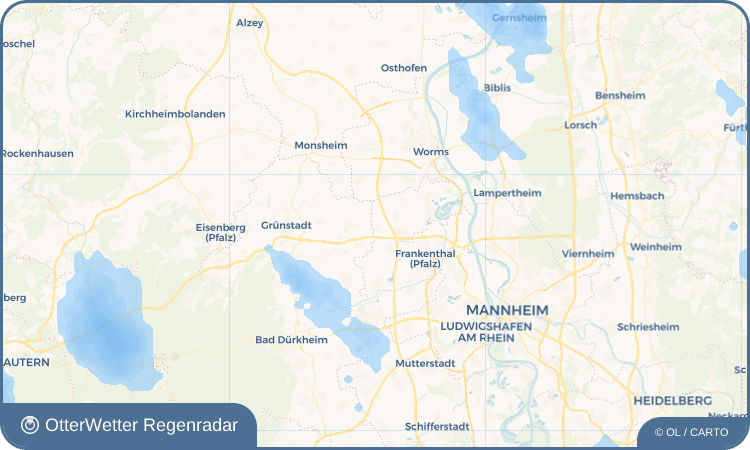 OtterWetter Regenradar-Widget Heuchelheim bei Frankenthal