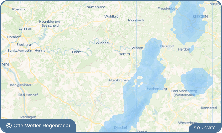 OtterWetter Regenradar-Widget Heupelzen