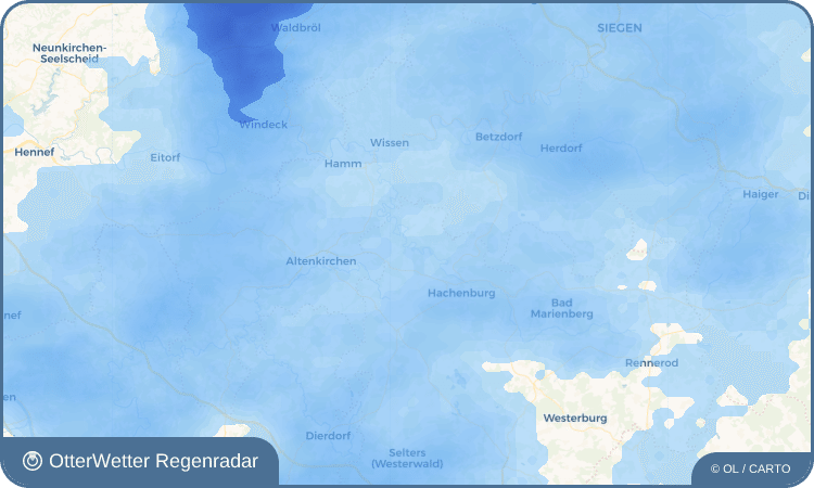 OtterWetter Regenradar-Widget Heuzert