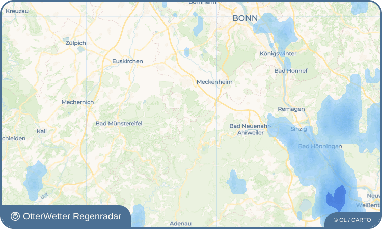 Wetter-Widget-Vorschau mit Vorhersagedaten für Hilberath