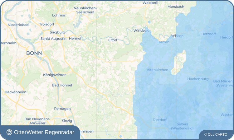 OtterWetter Regenradar-Widget Hirzbach