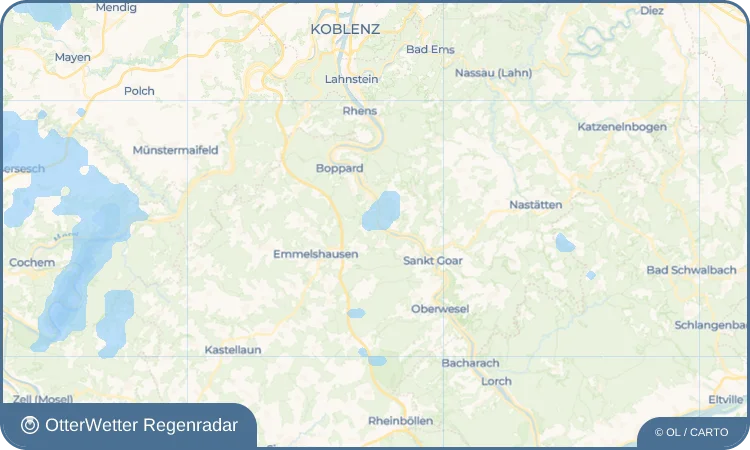 Widget-Vorschau für Hirzenach Wetter-Widget-Vorschau mit Vorhersagedaten für Hirzenach