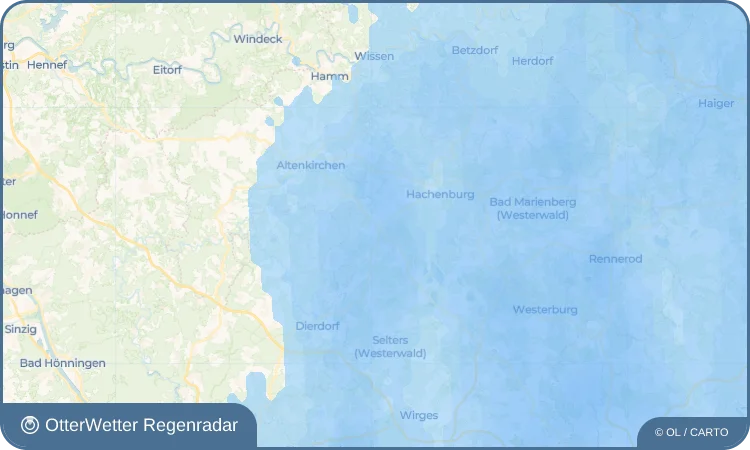 Wetter-Widget-Vorschau mit Vorhersagedaten für Höchstenbach