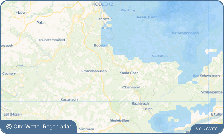 Widget-Vorschau für Holzfeld Wetter-Widget-Vorschau mit Vorhersagedaten für Holzfeld