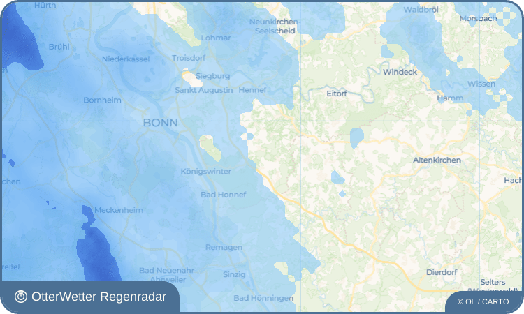 OtterWetter Regenradar-Widget Hühnerberg