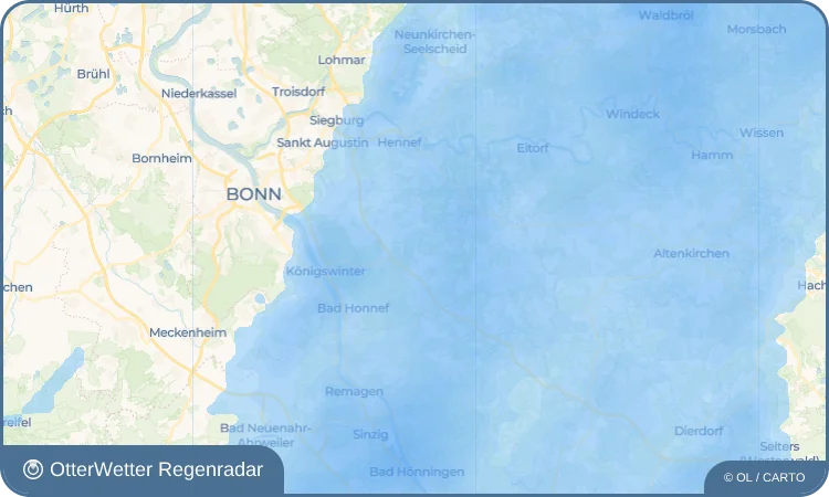 Wetter-Widget-Vorschau mit Vorhersagedaten für Hühnerberg