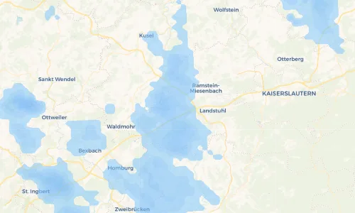 Regenradar Vorschaubild - Aktuelle Niederschläge in Hütschenhausen und Umgebung