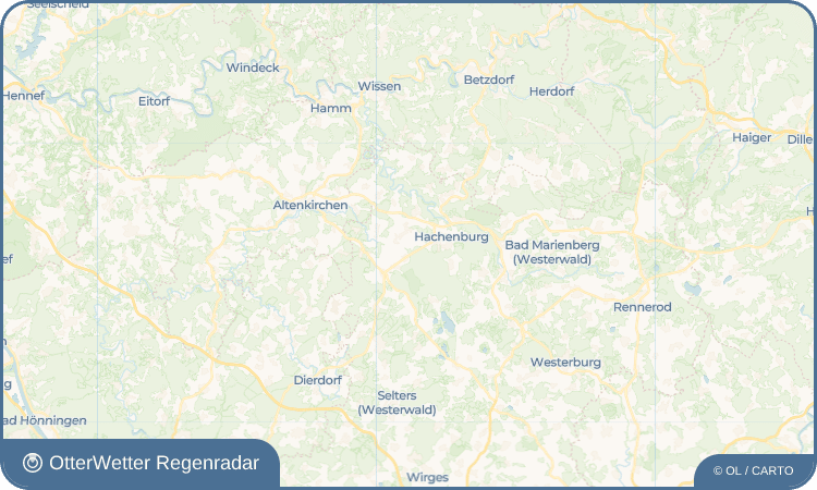 OtterWetter Regenradar-Widget Hütte