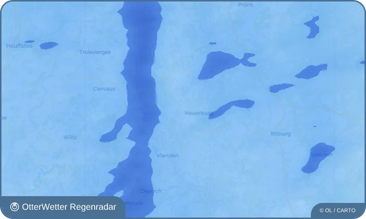 Wetter-Widget-Vorschau mit Vorhersagedaten für Hütten