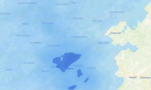 Regenradar Hüttseifen: aktuelle Niederschläge in Hüttseifen und Umgebung, Stand 17. Oktober 2026 um 18:10 Uhr