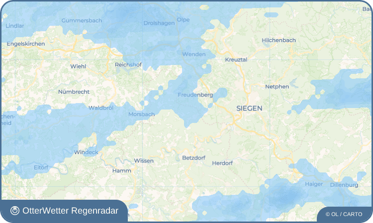 OtterWetter Regenradar-Widget Hüttseifen