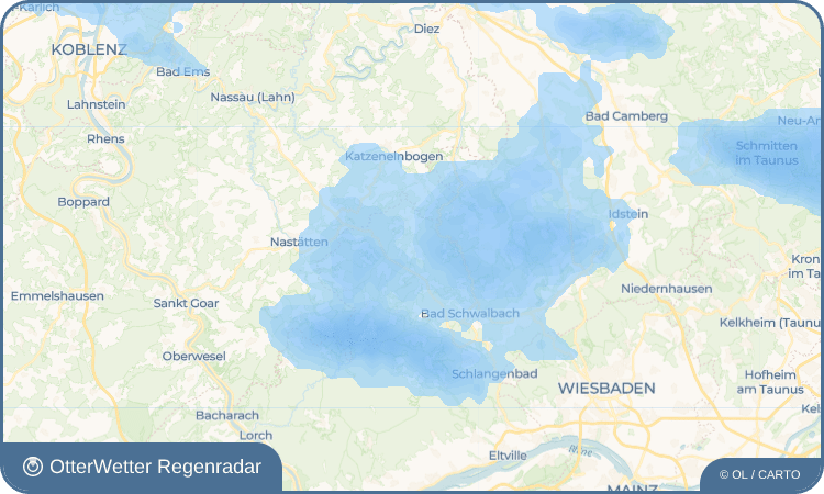 OtterWetter Regenradar-Widget Huppert