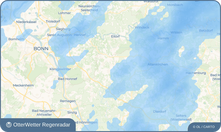 OtterWetter Regenradar-Widget Hussen