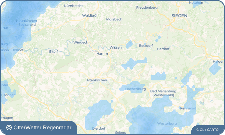 Widget-Vorschau für Idelberg Wetter-Widget-Vorschau mit Vorhersagedaten für Idelberg