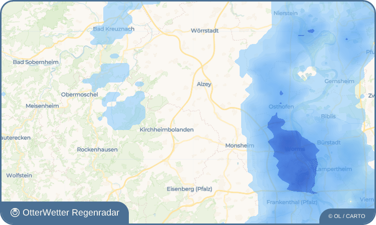 OtterWetter Regenradar-Widget Ilbesheim