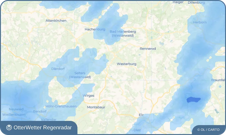 Wetter-Widget-Vorschau mit Vorhersagedaten für Kaden