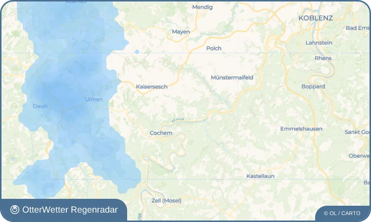 Wetter-Widget-Vorschau mit Vorhersagedaten für Kail