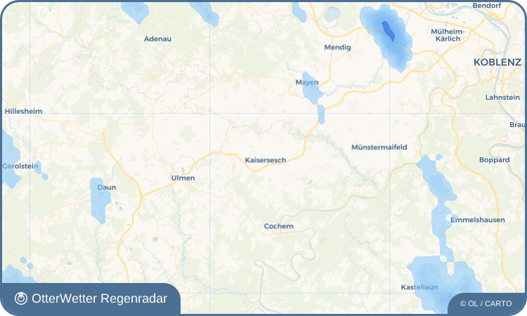 Wetter-Widget-Vorschau mit Vorhersagedaten für Kaisersesch