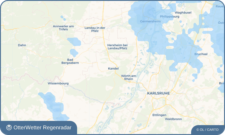 OtterWetter Regenradar-Widget Kandel
