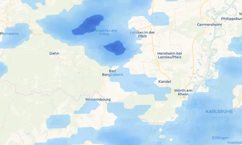Regenradar Vorschaubild - Aktuelle Niederschläge in Kapellen-Drusweiler und Umgebung