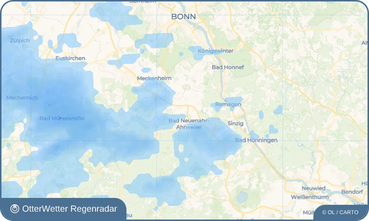 Widget-Vorschau für Karweiler Wetter-Widget-Vorschau mit Vorhersagedaten für Karweiler