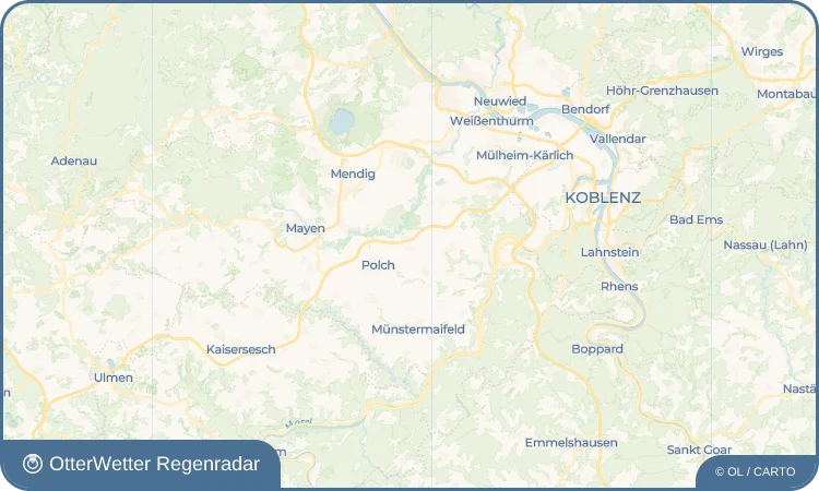 Widget-Vorschau für Kerben Wetter-Widget-Vorschau mit Vorhersagedaten für Kerben