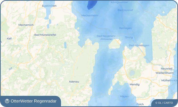 Widget-Vorschau für Kesseling Wetter-Widget-Vorschau mit Vorhersagedaten für Kesseling