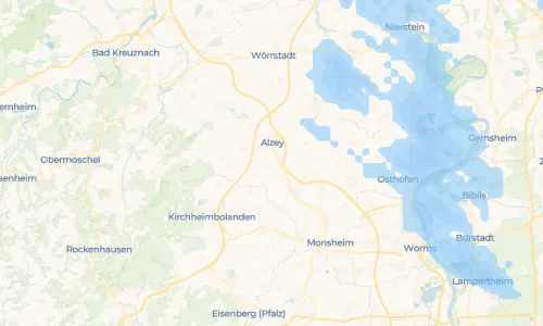 Regenradar Kettenheim: aktuelle Niederschläge in Kettenheim und Umgebung, Stand 26. Oktober 2026 um 8:05 Uhr