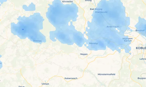 Regenradar Vorschaubild - Aktuelle Niederschläge in Kirchwald und Umgebung