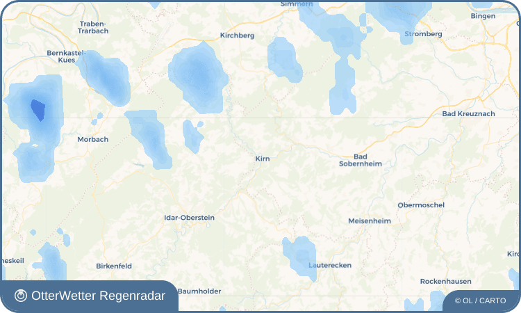 Widget-Vorschau für Kirn Wetter-Widget-Vorschau mit Vorhersagedaten für Kirn