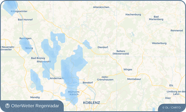 OtterWetter Regenradar-Widget Kleinmaischeid