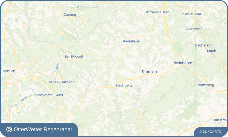 OtterWetter Regenradar-Widget Kludenbach