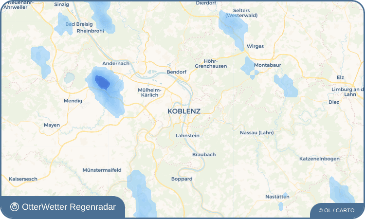OtterWetter Regenradar-Widget Koblenz