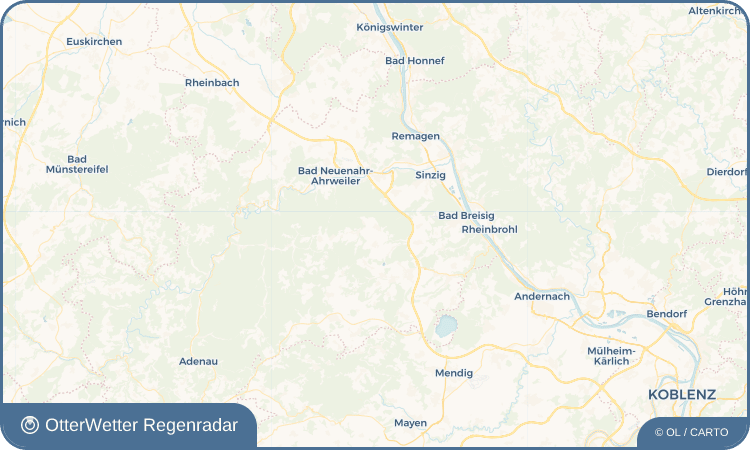 Wetter-Widget-Vorschau mit Vorhersagedaten für Königsfeld