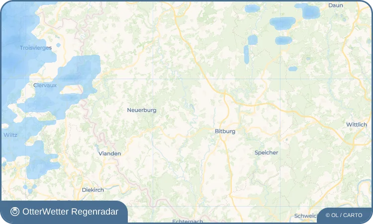 Wetter-Widget-Vorschau mit Vorhersagedaten für Koosbüsch
