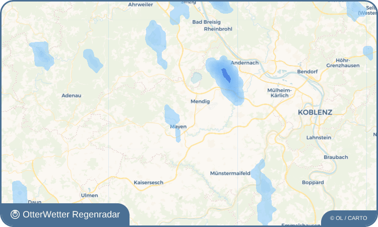 OtterWetter Regenradar-Widget Kottenheim