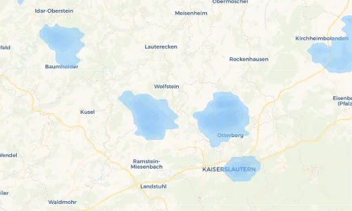 Regenradar Vorschaubild - Aktuelle Niederschläge in Kreimbach-Kaulbach und Umgebung