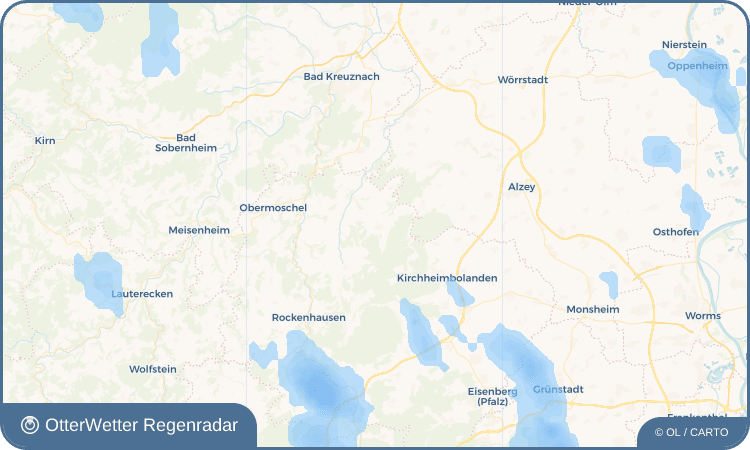 OtterWetter Regenradar-Widget Kriegsfeld