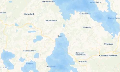 Regenradar Vorschaubild - Aktuelle Niederschläge in Kusel und Umgebung