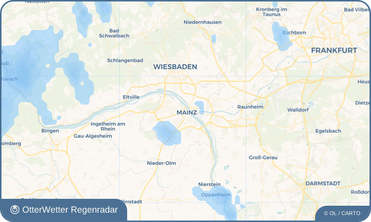 Wetter-Widget-Vorschau mit Vorhersagedaten für Mainz