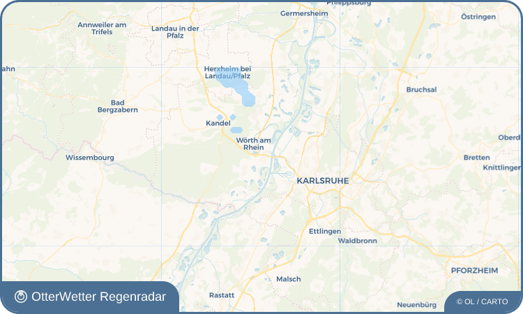 OtterWetter Regenradar-Widget Maximiliansau