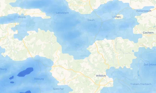 Regenradar Meerfeld: aktuelle Niederschläge in Meerfeld und Umgebung, Stand 17. Oktober 2026 um 23:35 Uhr