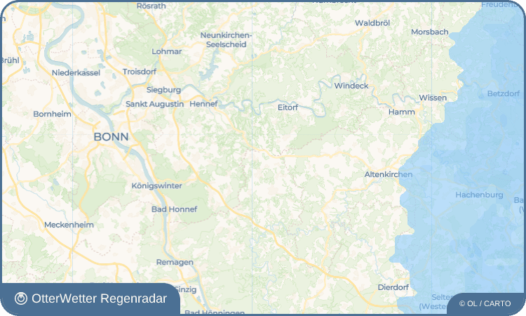 OtterWetter Regenradar-Widget Mendt