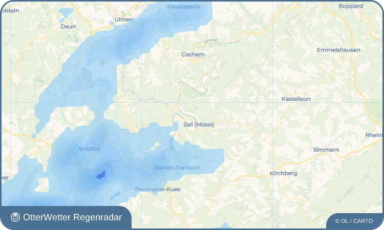Widget-Vorschau für Merl Wetter-Widget-Vorschau mit Vorhersagedaten für Merl